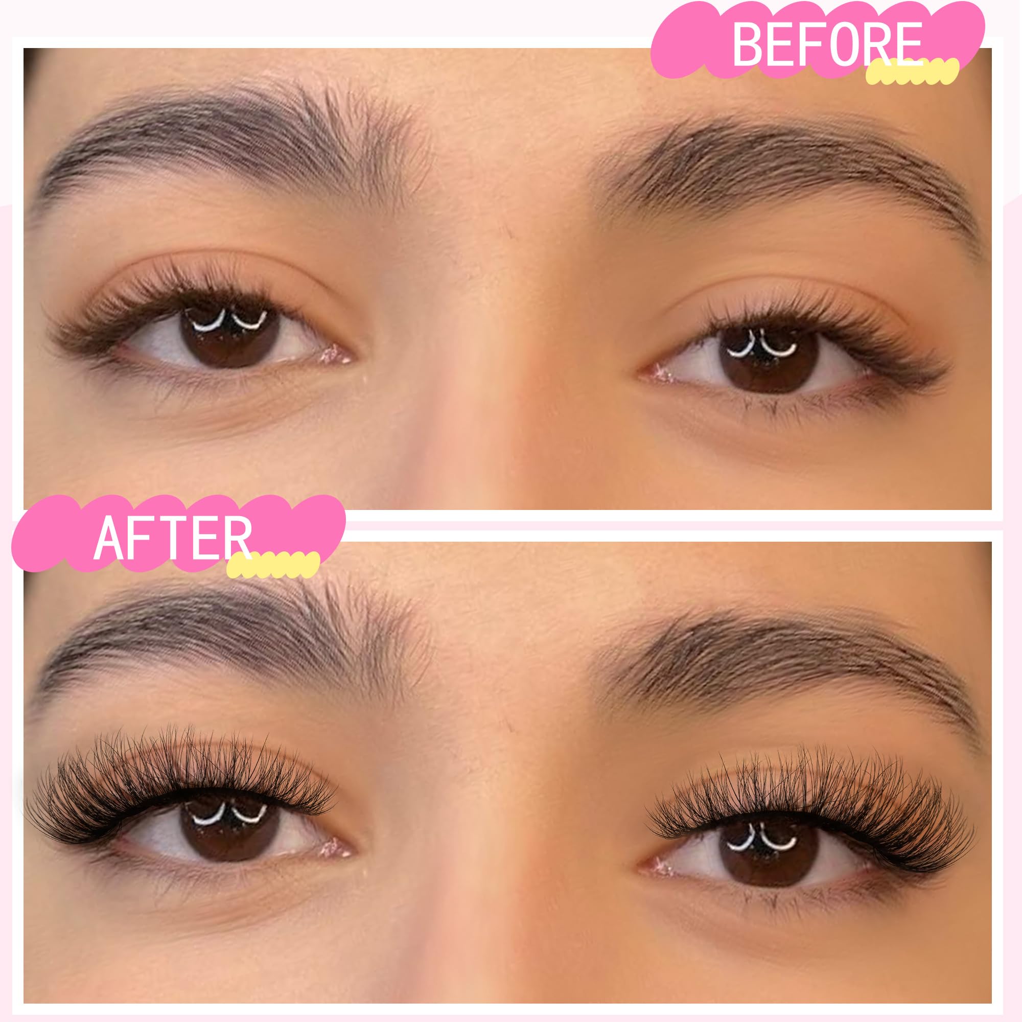TNFVLONEINS, pestañas de 16 mm para ojos más grandes y expresivos.