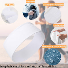 Bandas para el cabello Tobeffect verde claro, ligeras y cómodas para sesiones de ejercicio.