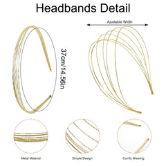 Tobeffect diadema de metal dorado con extremos recubiertos para mayor comodidad.