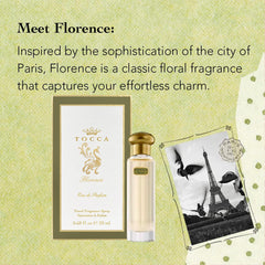Tocca Florence, rociado suave en la muñeca, aroma floral para uso diario.