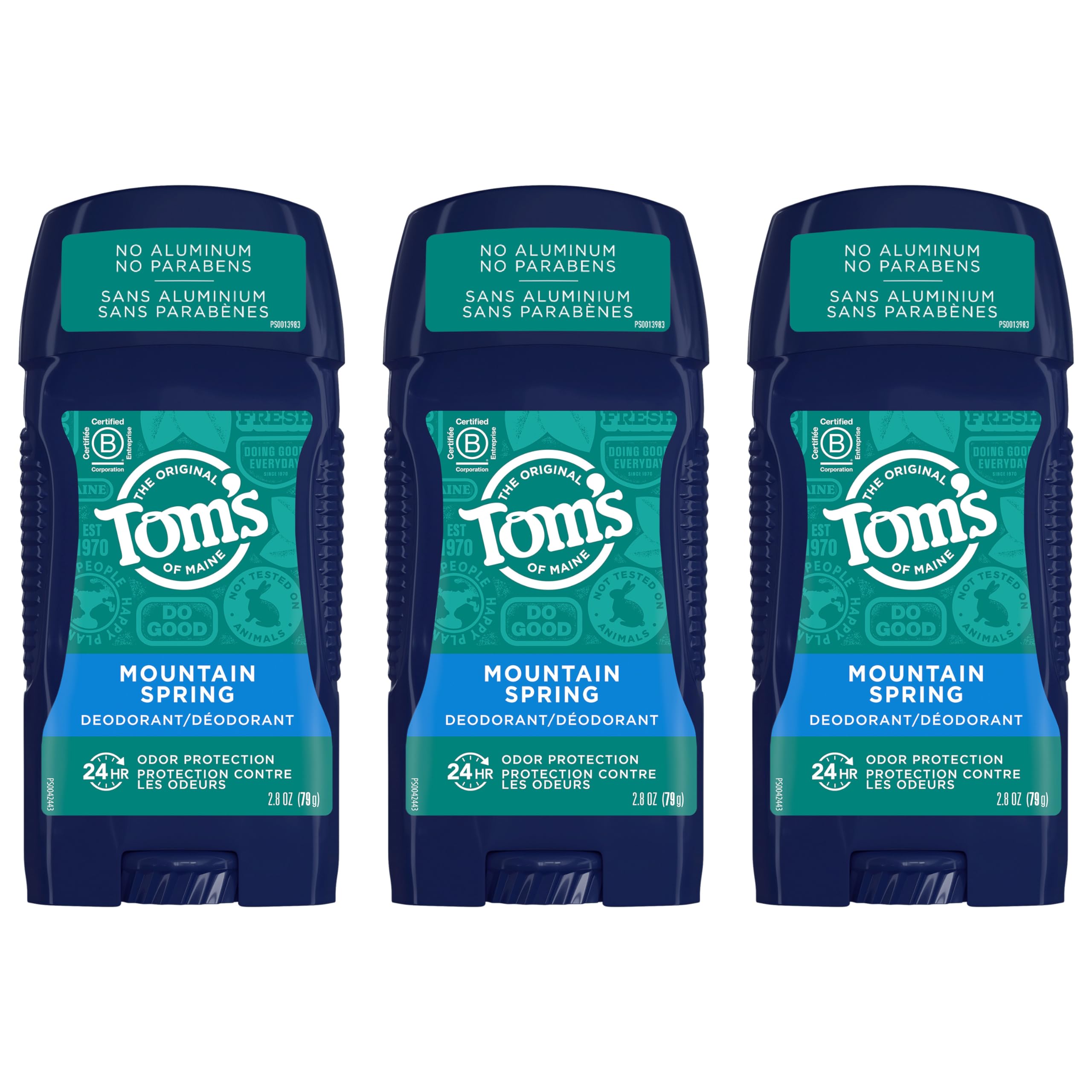 Tom's of Maine barra desodorante natural Montaña para hombre, frescura duradera