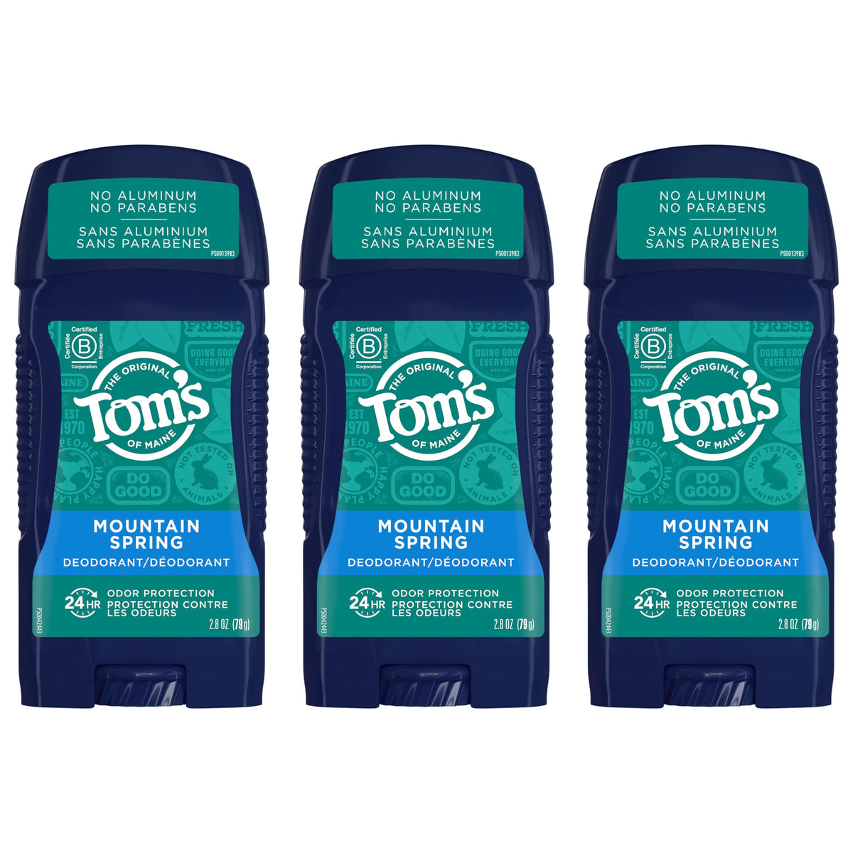 Tom's of Maine barra desodorante natural Montaña para hombre, frescura duradera