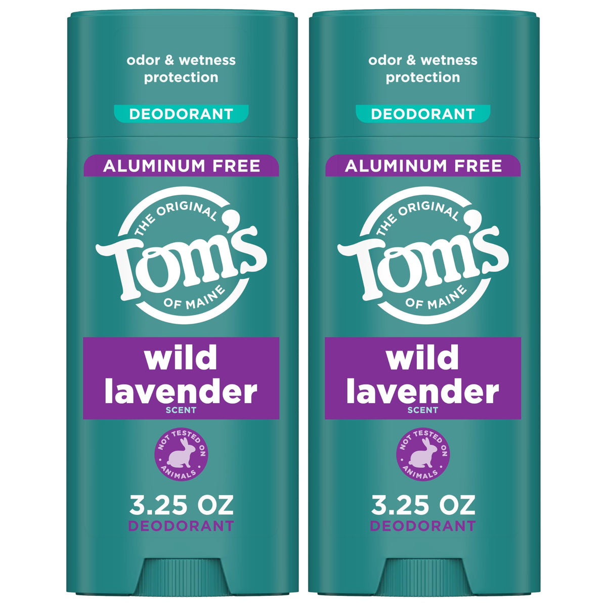 Tom's of Maine Wild Lavender desodorante, dos piezas para casa y viaje