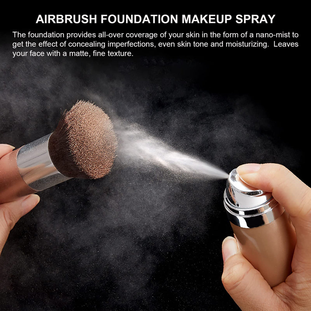 Topcent Airbrush Foundation Spray: brocha incluida para aplicación suave