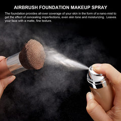 Topcent Airbrush Foundation Spray: brocha incluida para aplicación suave