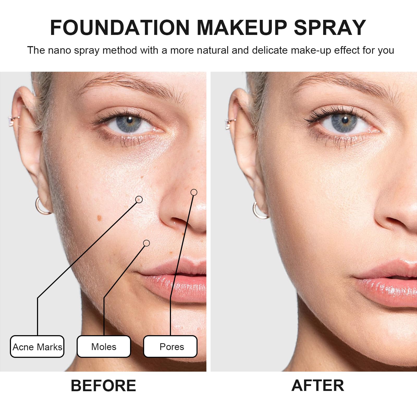 Topcent Airbrush Foundation Spray: esponja de maquillaje para aplicación uniforme