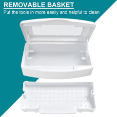 TOPCOMWW caja esterilizadora, tapa transparente para ver el progreso de desinfección.