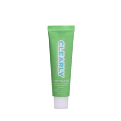Topicals Clearly Breakout Mask jar close-up, creamy texture for calming, clarifying care.