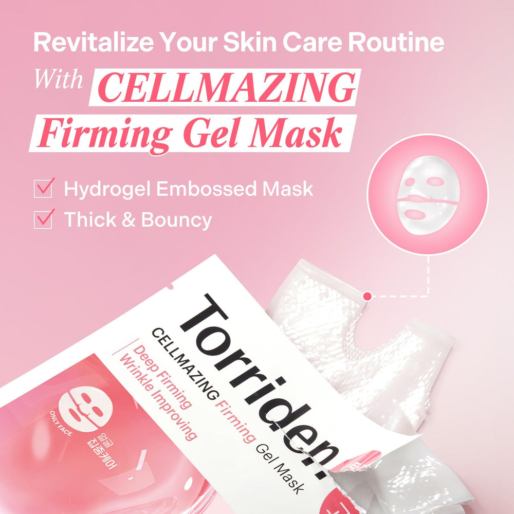 Torriden Cellmazing 5D collagen complex for tighter pores and sustained moisture.
