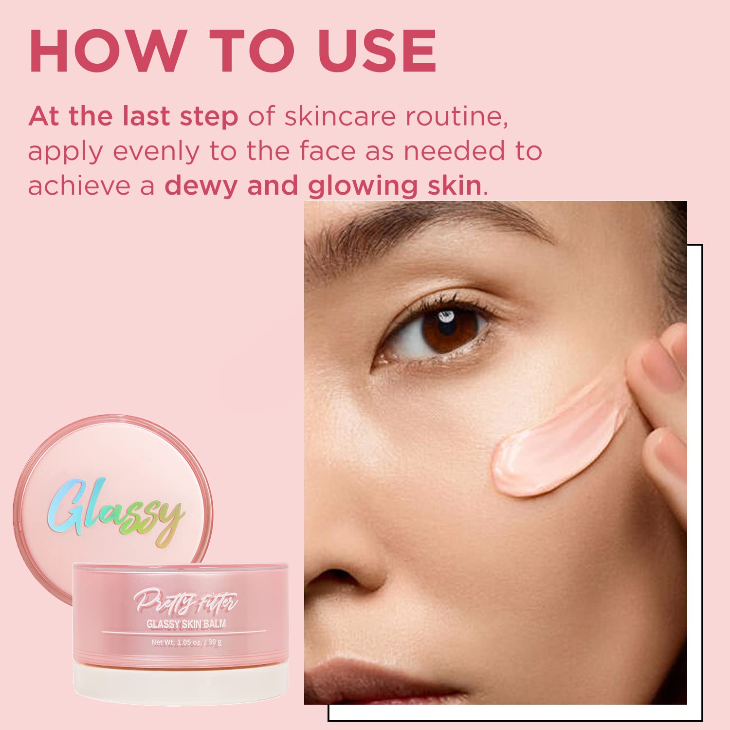 Touch in Sol Pretty Filter Glassy Skin Balm Primer packaging elegante y práctico