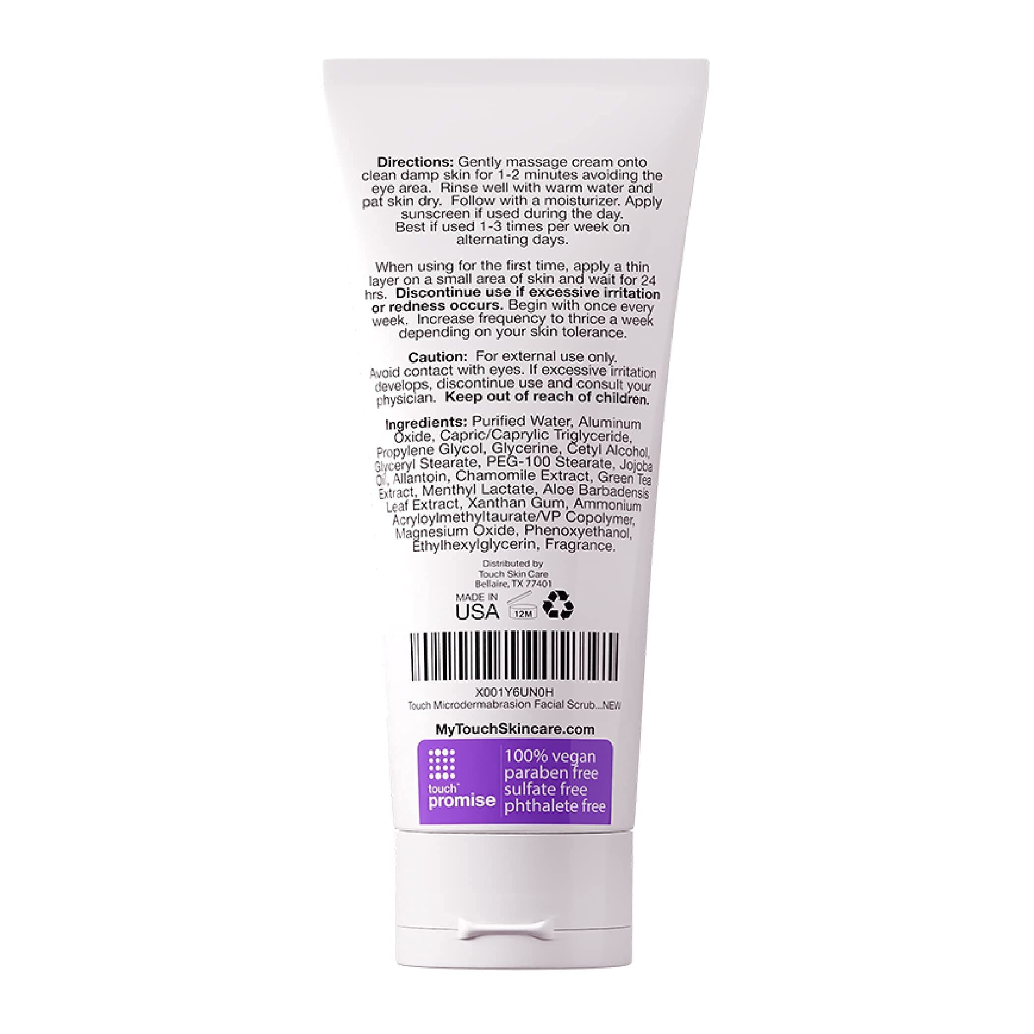 TOUCH radiant skin after exfoliation emphasizes brightness and refined pores