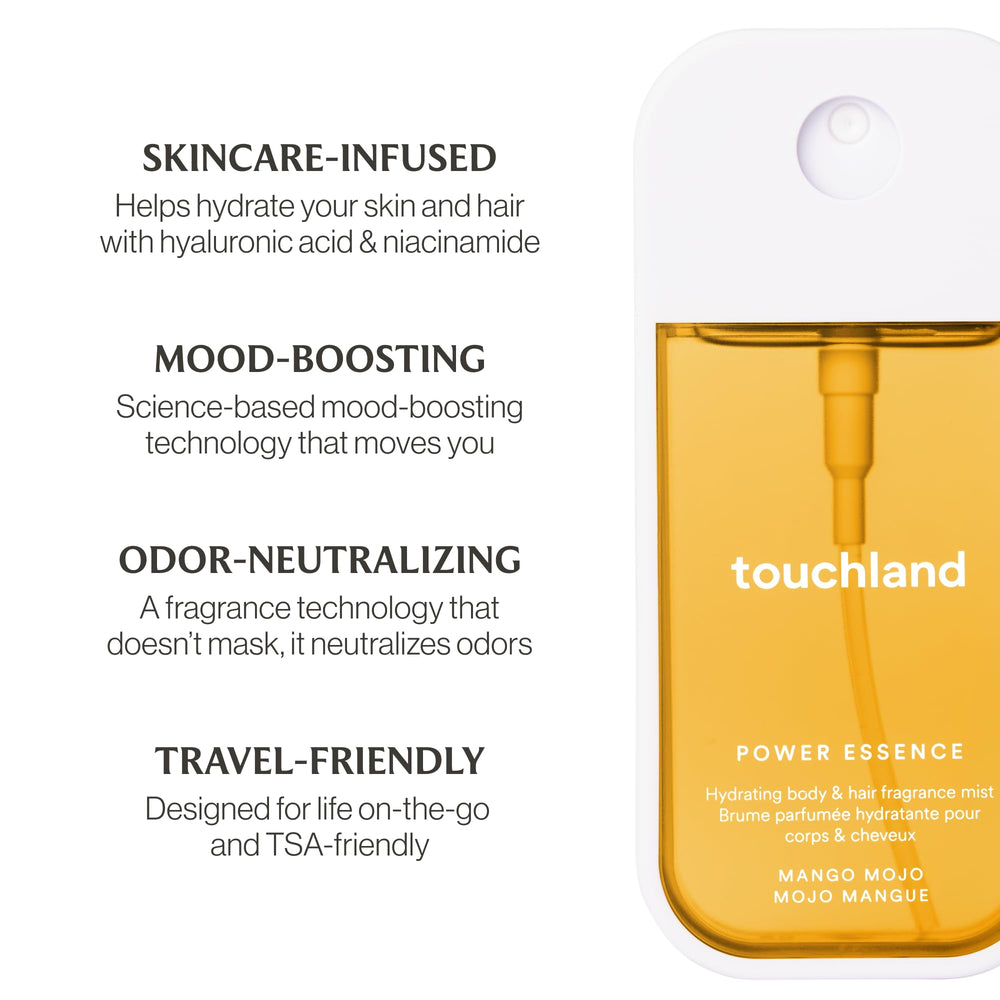 Touchland Mango Mojo body spritz for lightweight hydration
