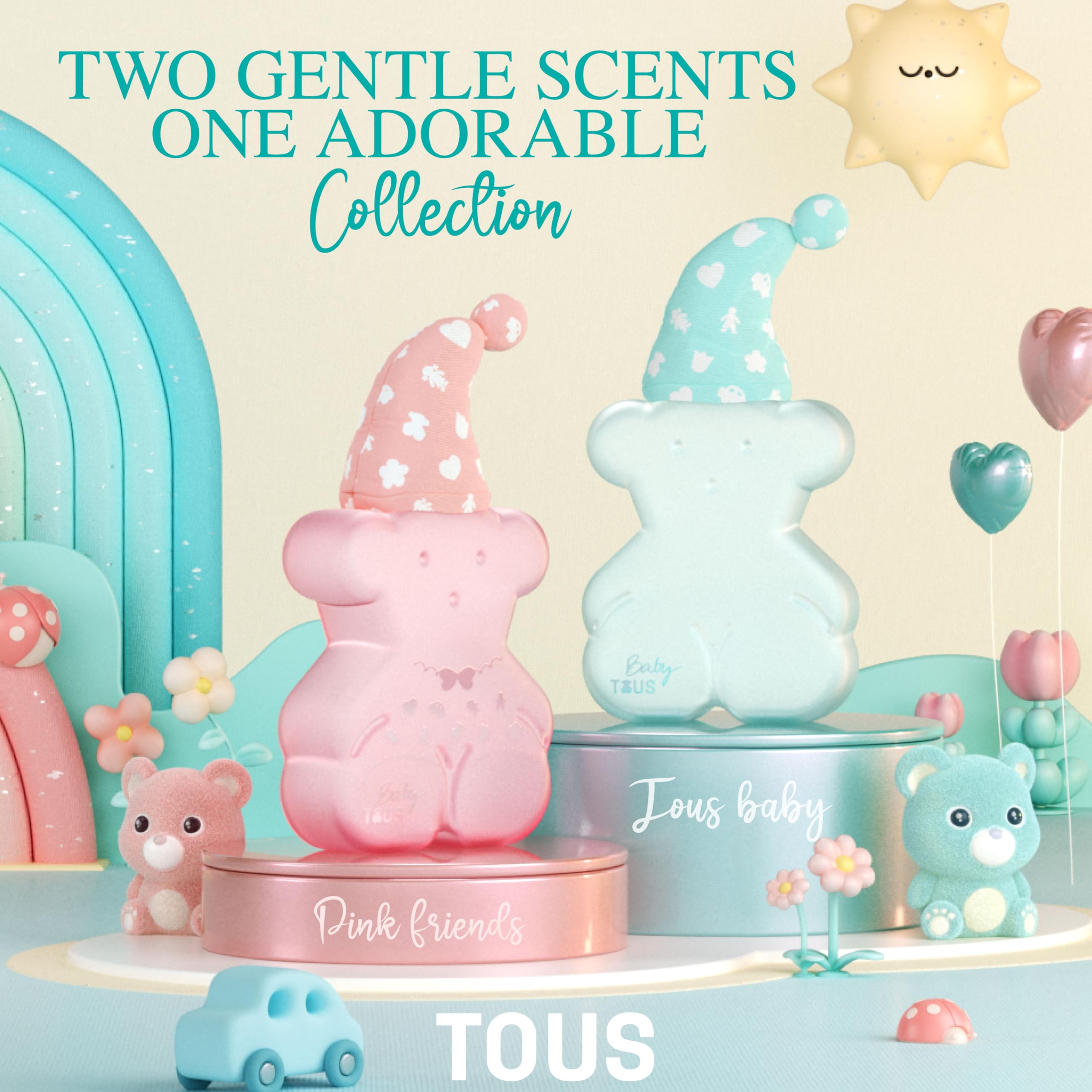 TOUS colonia bebé, logo de la marca y perfume suave para niños.