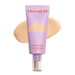 Tower 28 SunnyDays SPF30 en botella; protección mineral suave para piel sensible.