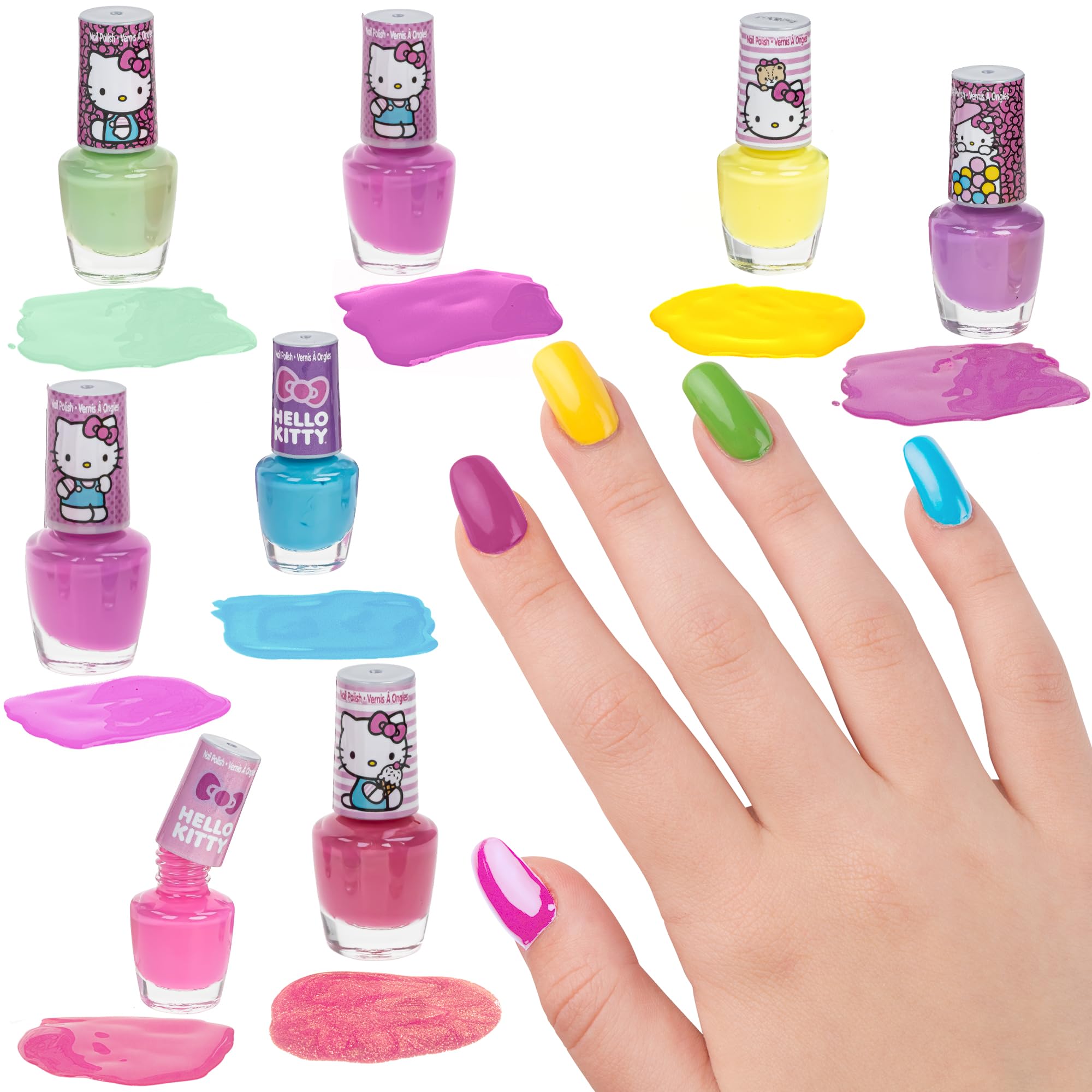 Townley Girl Hello Kitty, brillo verde, toque fresco para uñas creativas