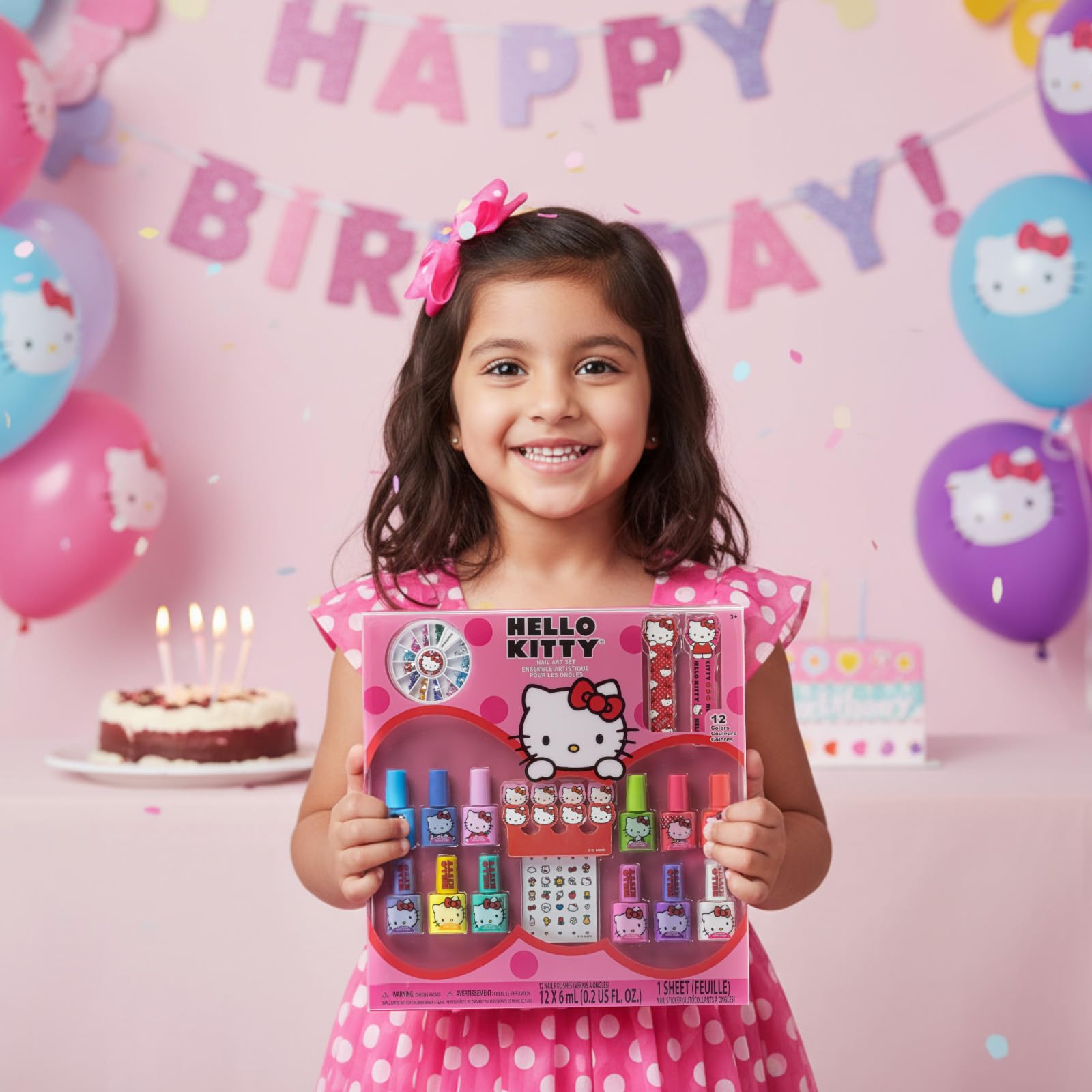 Envase ergonómico del set Hello Kitty para niñas