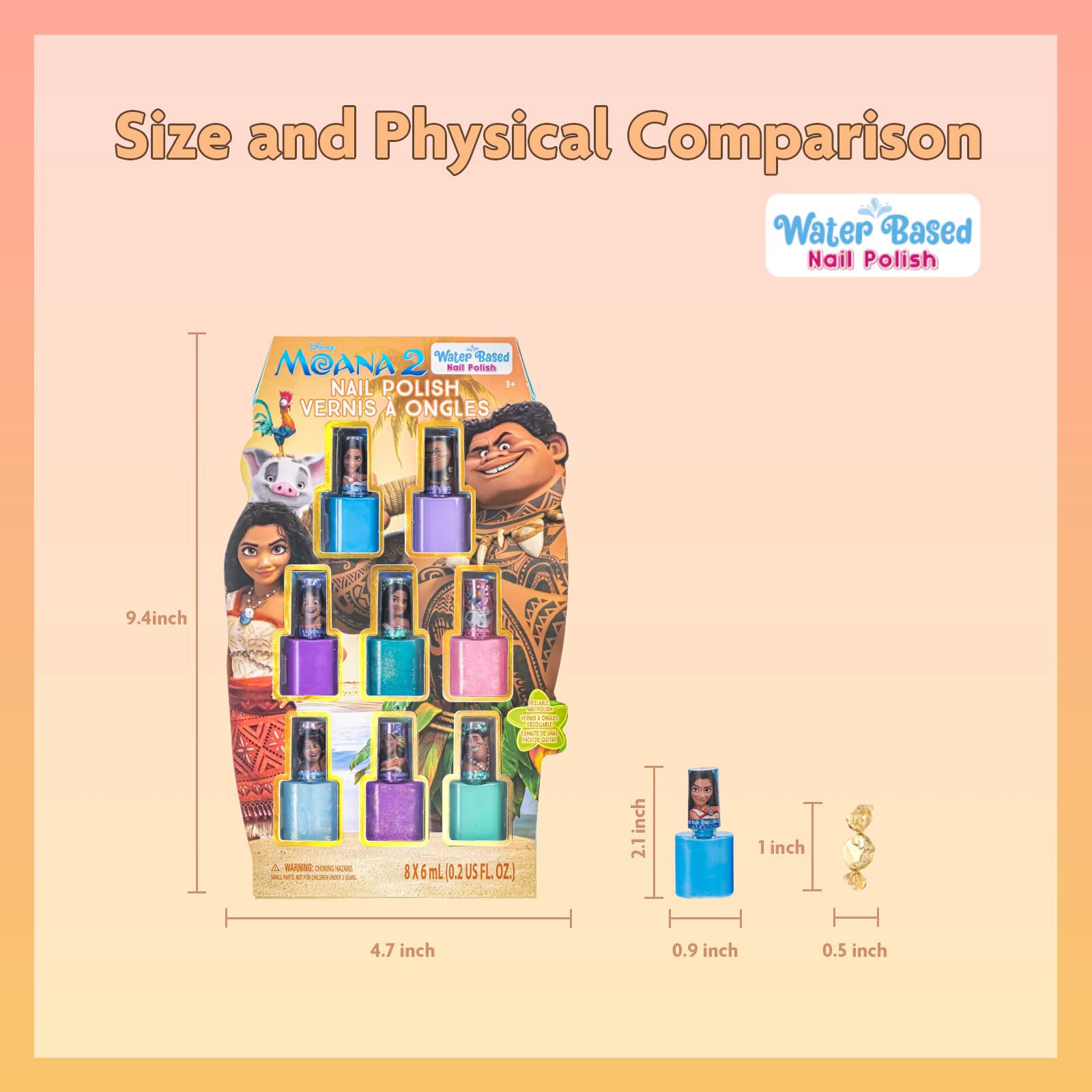 Townley Girl Moana 2: ideal para fiestas y sesiones de cuidado de uñas.