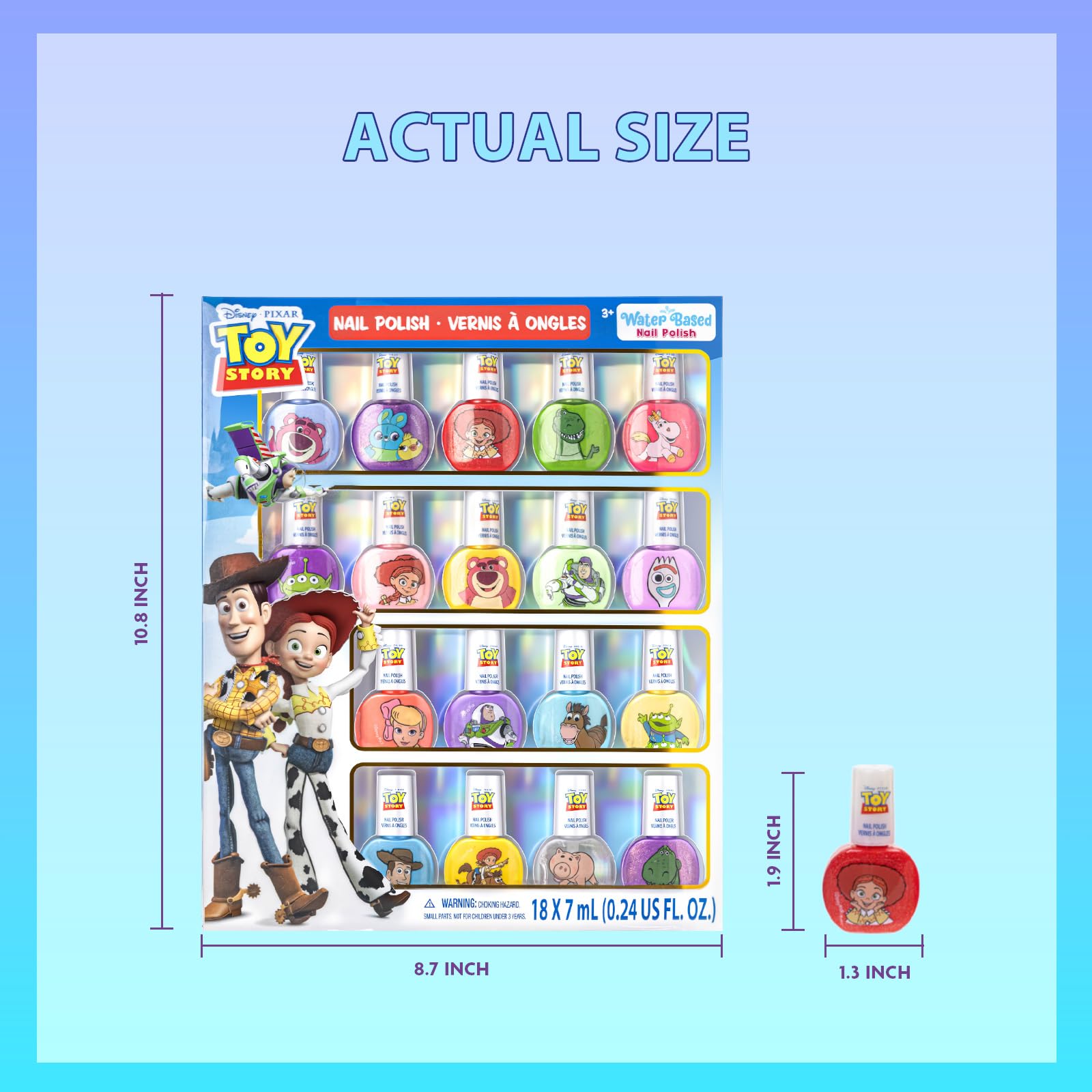 Townley Girl Toy Story: envase con diseño temático para niñas.