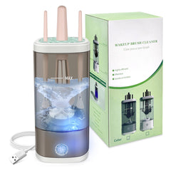 Tpsofy limpia cepillos de maquillaje automáticamente para un acabado más fresco.