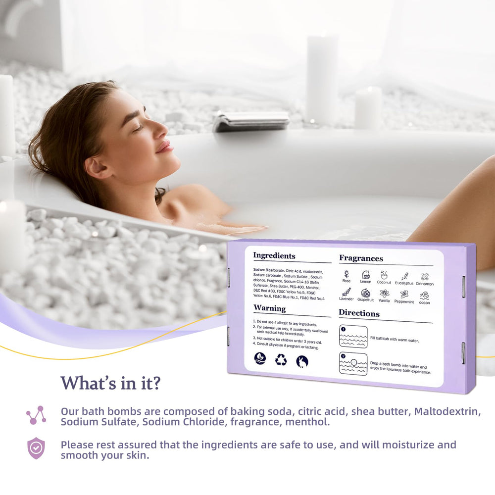 Bomba de baño TranquilBliss lavanda, ritual calmante para la noche