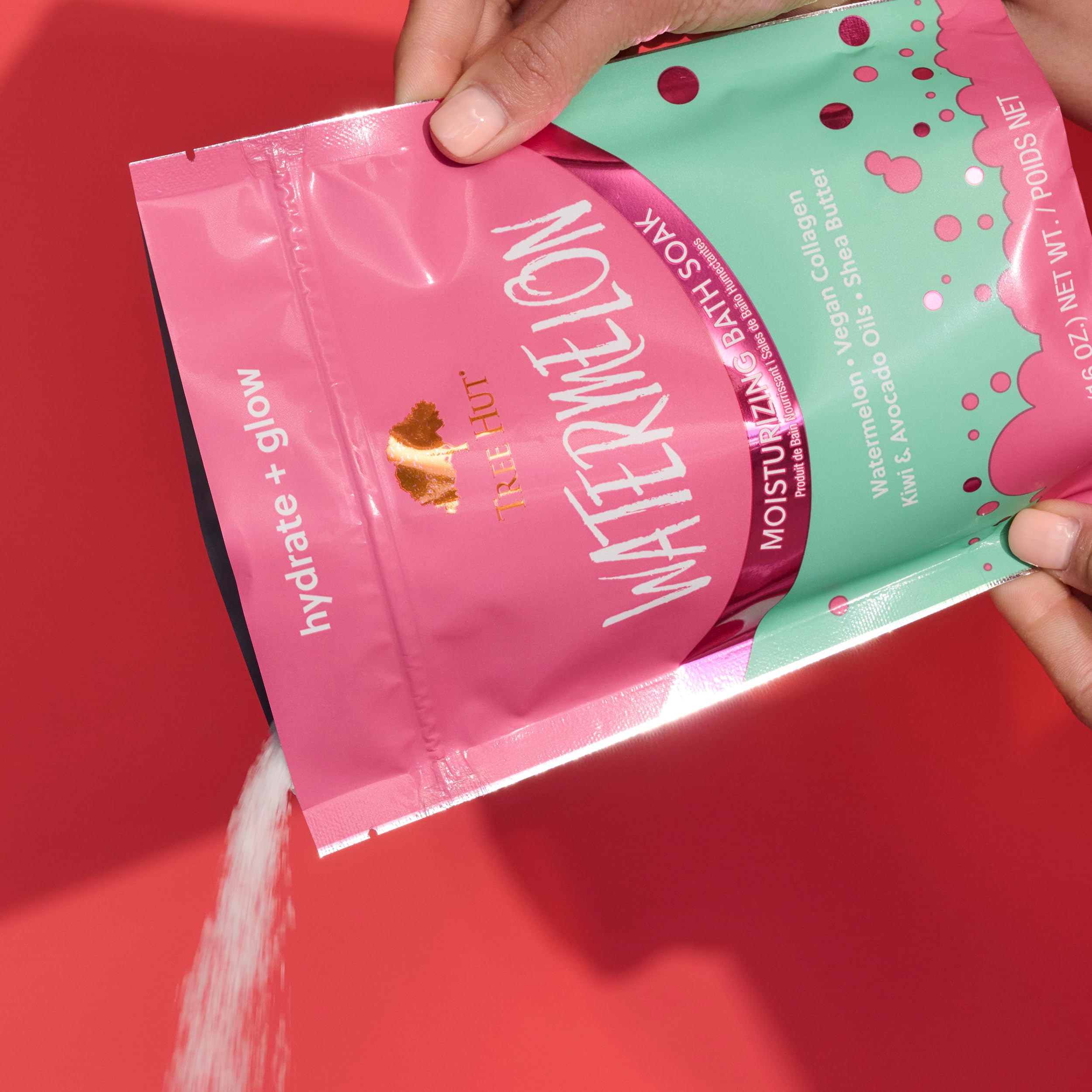 Tree Hut Bath Soak aceite de aguacate para piel suave y nutrida.