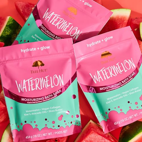 Tree Hut Bath Soak con kiwi y aceite para nutrición y antioxidantes.