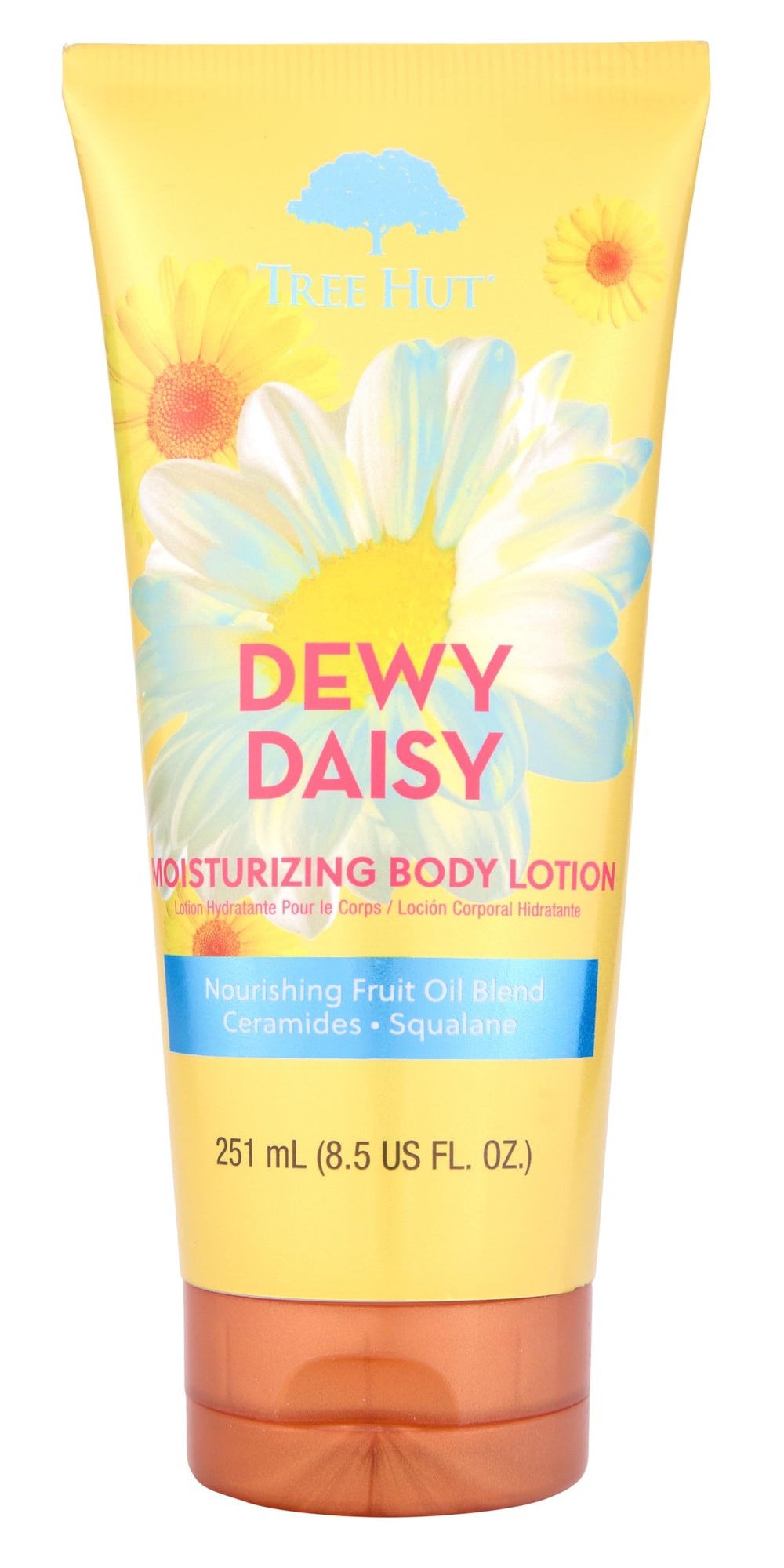 Tree Hut Dewy Daisy Loción corporal: bote elegante para uso diario y cuidado suave.