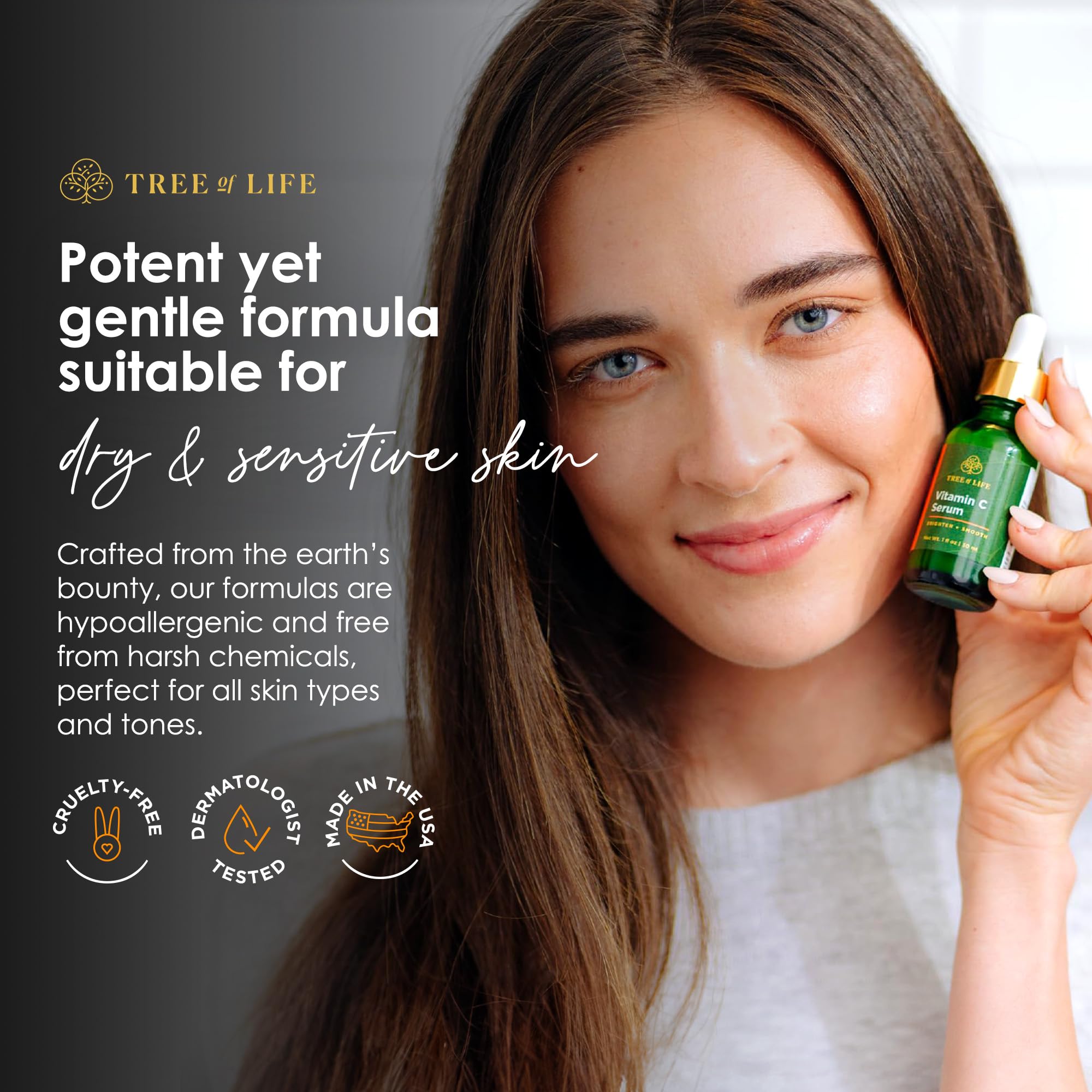 Envase de Tree of Life Beauty con diseño práctico para la rutina diaria.
