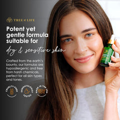 Tree of Life Beauty Vitamina C ingredientes naturales: aloe vera y jojoba para cuidar la piel.