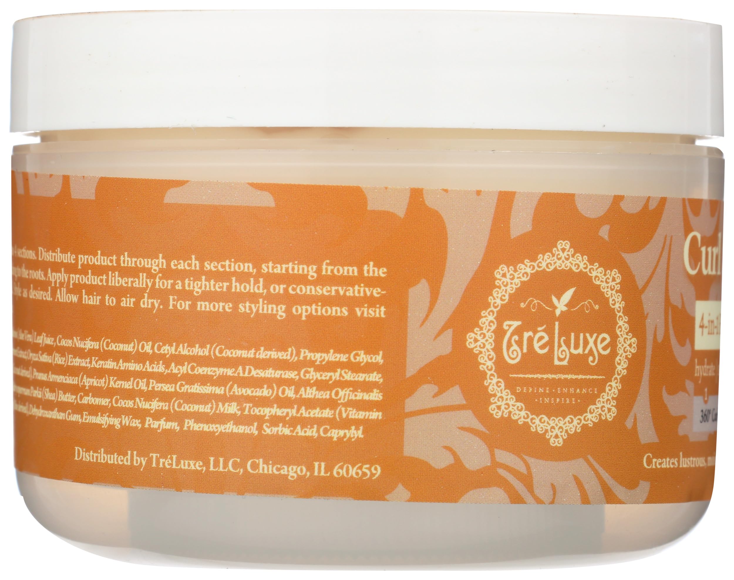 Acabado suave y brillo natural con Treluxe Crema para Peinar Rizos Supremo.