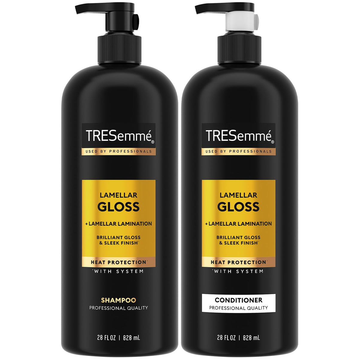 TRESemmé Lamellar Gloss Champú: botella con brillo duradero para el cabello