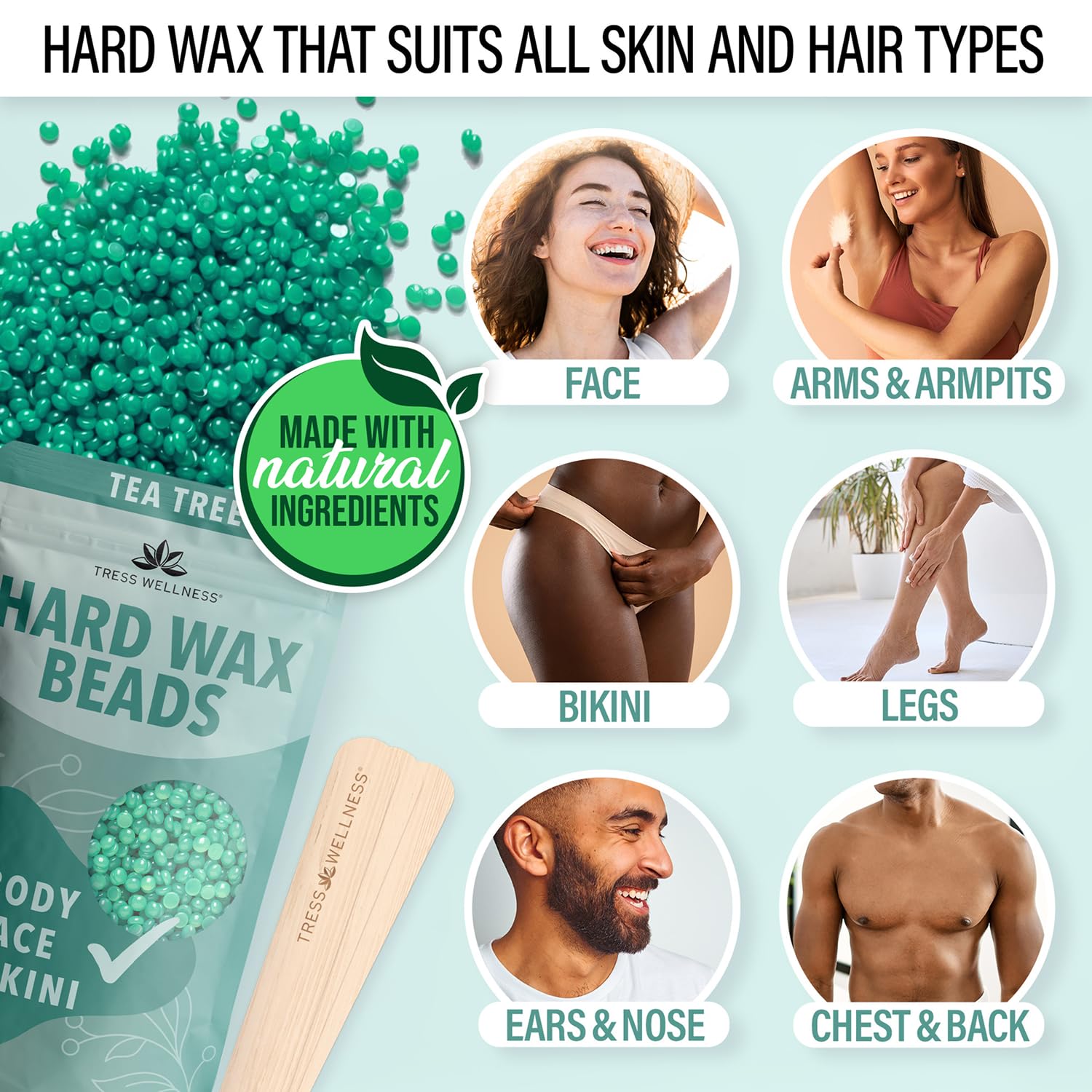 Tress Wellness: palitos grandes y pequeños para depilación precisa.