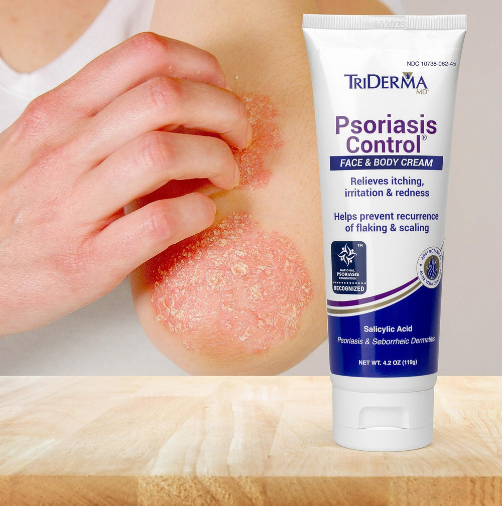 Uso diario con TriDerma Psoriasis Control mejora suavidad con el tiempo.