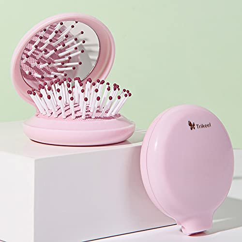 Trikeel cepillo con espejo integrado para maquillaje rápido