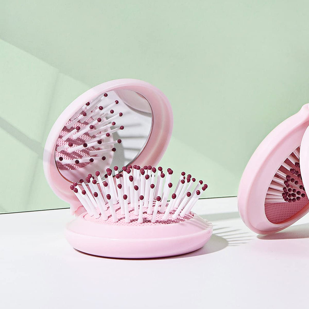 Trikeel regalo rosa cepillo mini plegable para niñas