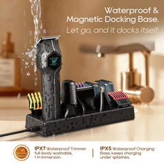 TRIMX diseño impermeable IPX7 para usar en la ducha y limpieza sencilla.