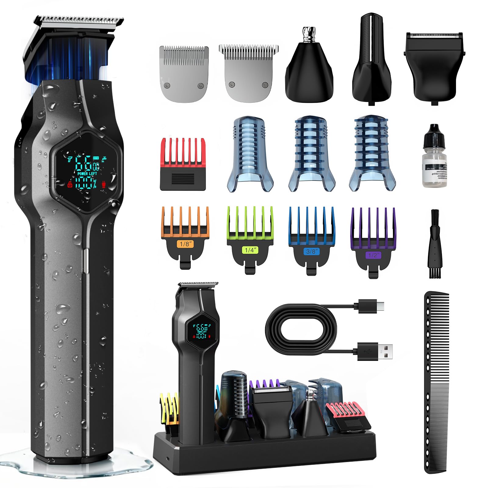 TRIMX recortadora de barba con cabezal magnético para cambios rápidos y precisos.