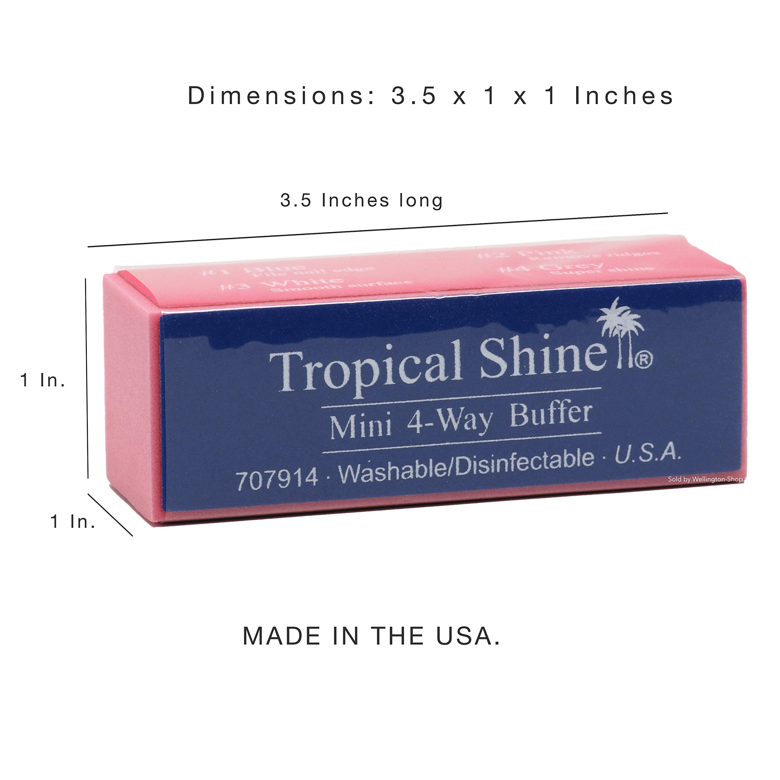 Tropical Shine Mini Buffer, diseño compacto para llevarlo en viajes y retoques.