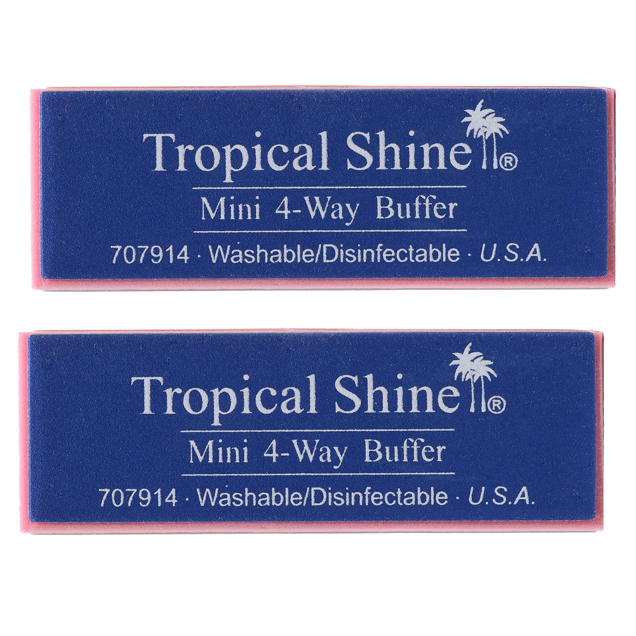 Tropical Shine Mini Buffer con grano fino para alisar la superficie de la uña.