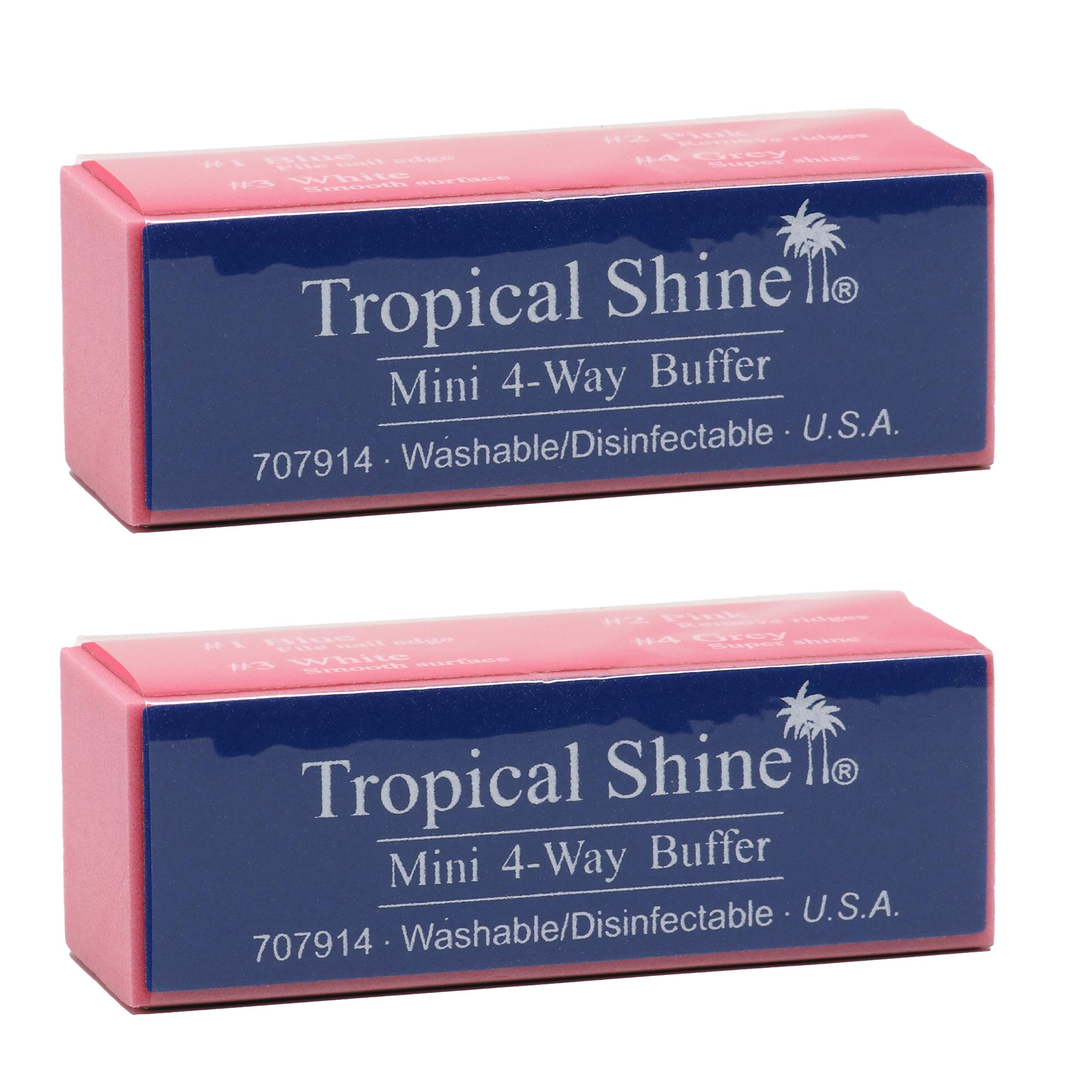 Tropical Shine Mini Buffer con grano grueso para dar forma a las uñas con precisión.