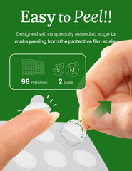 Troubless hydrocolloid center absorbs moisture while protecting the area.