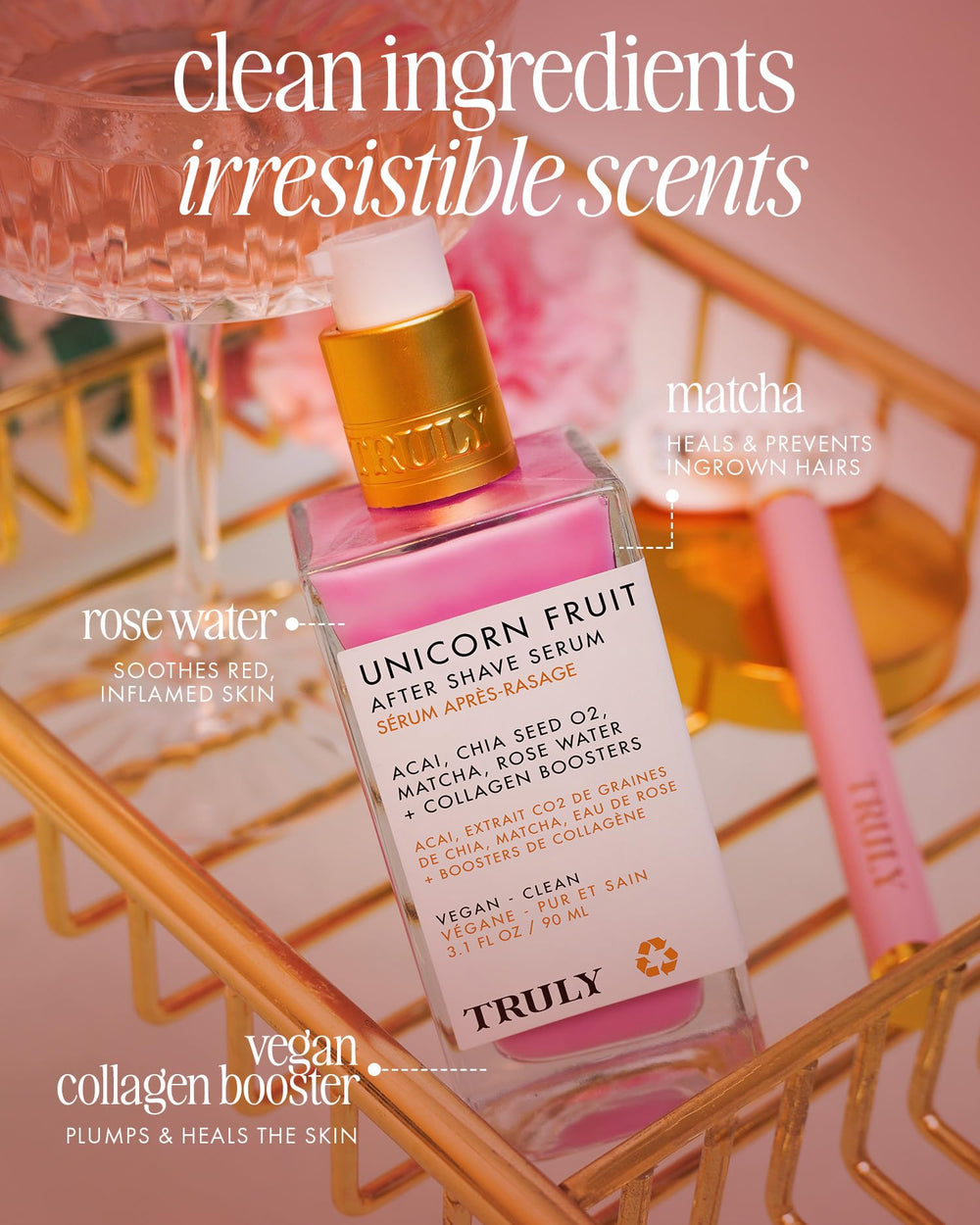Truly Unicorn Fruit Serum, ingredientes acai para nutrición de la piel.