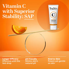TruSkin Vitamina C crema, aplicación diaria para un brillo natural.