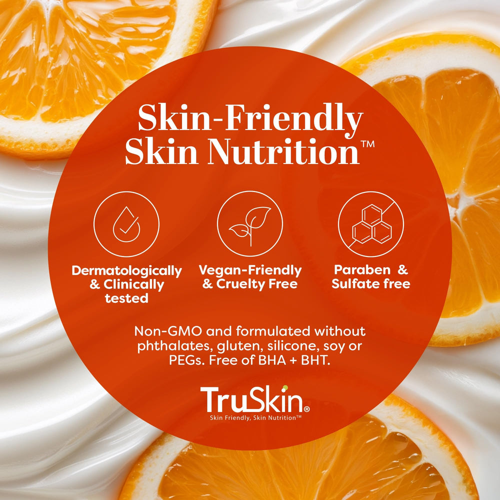 TruSkin Vitamina C crema, empaque minimalista y libre de crueldad.