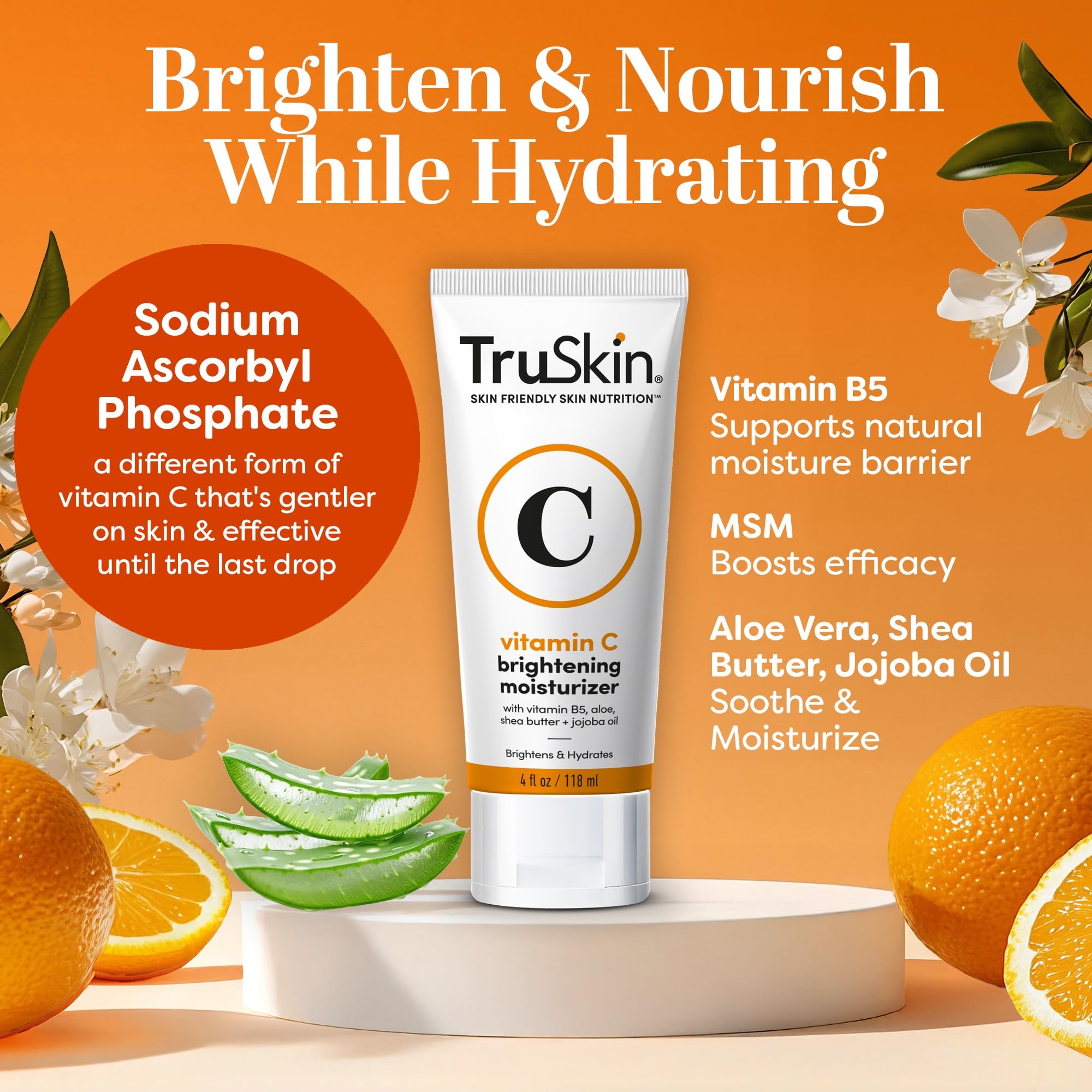 TruSkin Vitamina C crema, textura suave para hidratación diaria.