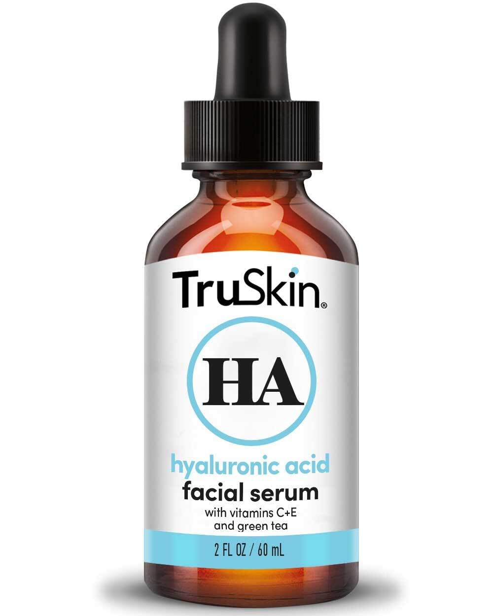 TruSkin Serum de Ácido Hialurónico para Rostro, hidrata profundamente y suaviza la textura.