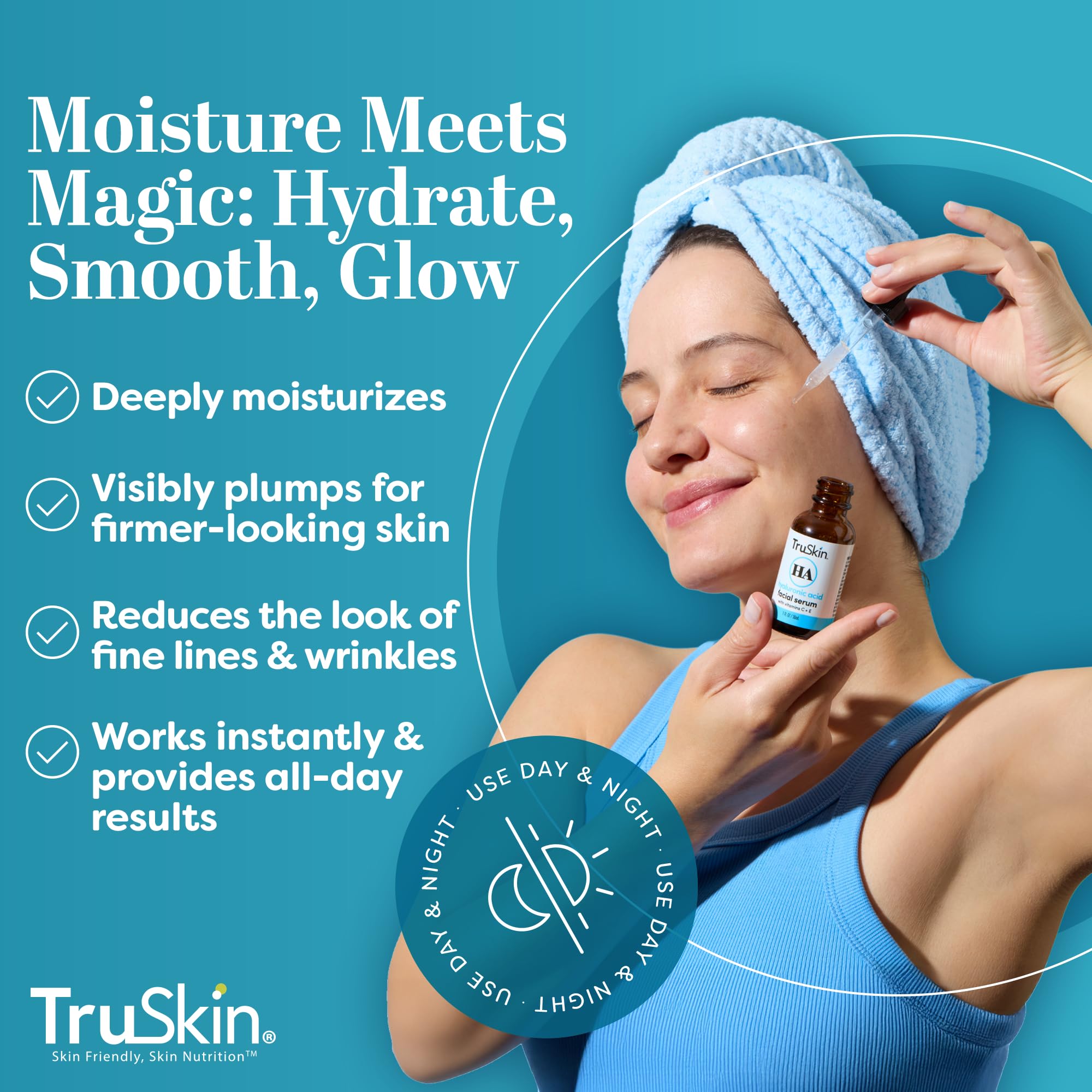 TruSkin serum hialuronico textura suave y absorción rápida