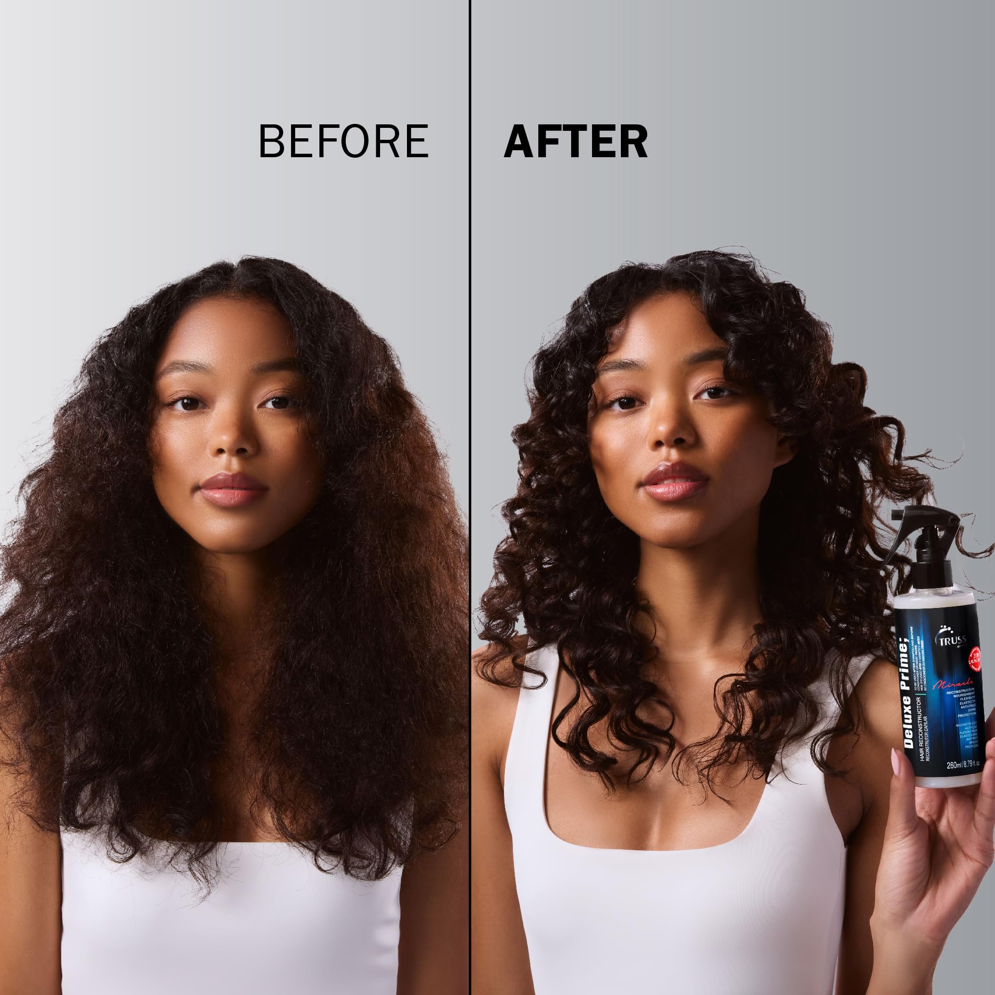 Desenredo suave con TRUSS Deluxe Prime en cabello húmedo