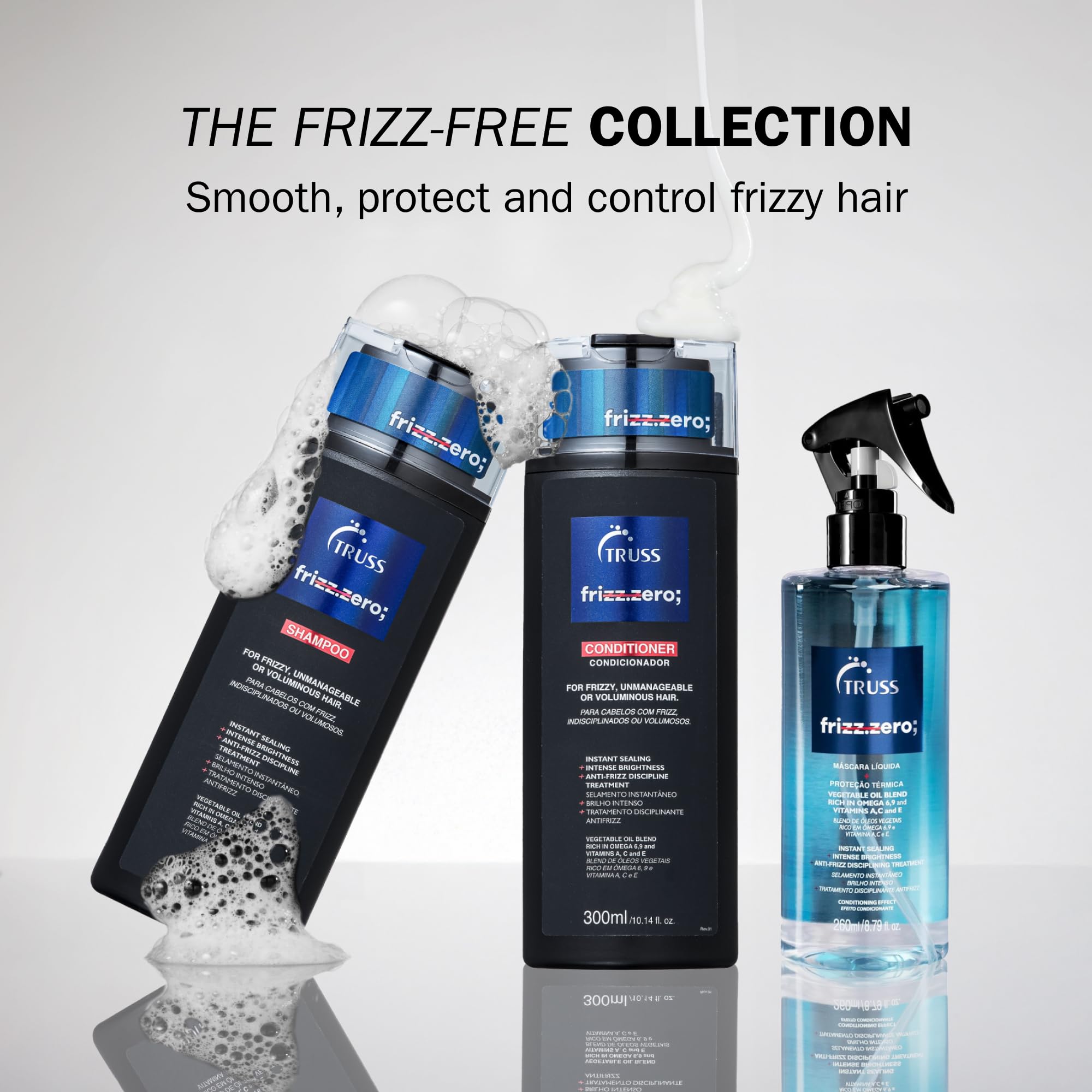 TRUSS Frizz Zero Aplicación Tras el Lavado: deja el cabello suave y luminoso.