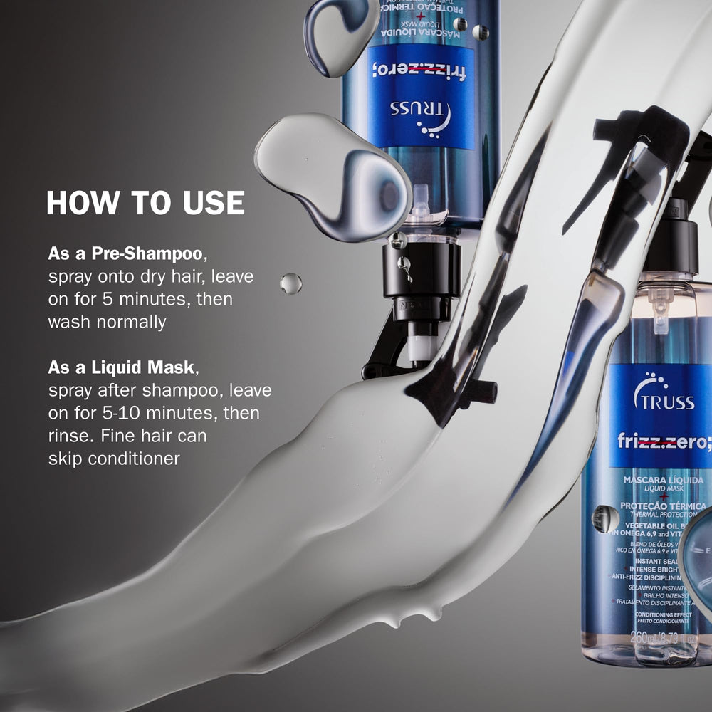 TRUSS Frizz Zero Sellado de Cutículas: acabado suave y reducción del encrespamiento.